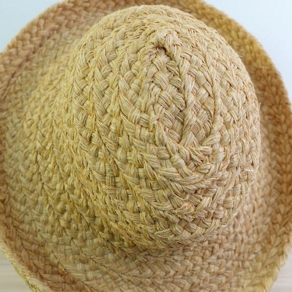 Braided Raffia Sun Hat HELEN‎ KAMINSKI Beige Natural Kettle Brim Preppy Summery main image 8